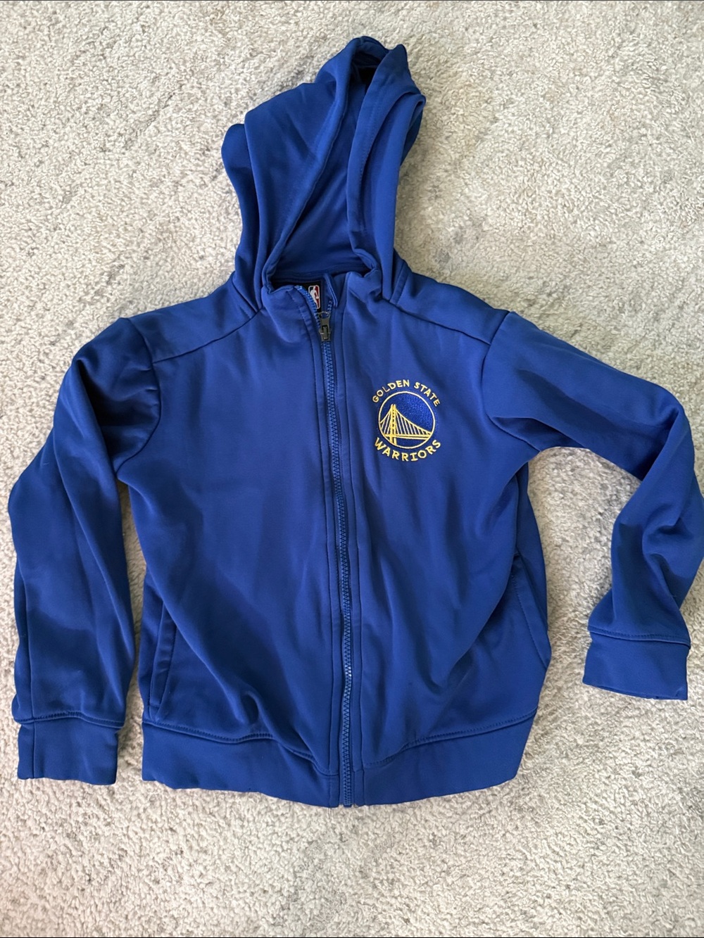 Kids' Blue Golden State Warriors Full-Zip Hoodie
